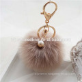 Высокое качество pom pom меховой брелок Rabbit Fur Keyring Bag Charms Keychain
